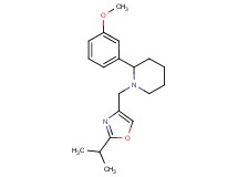 1-[(2-isopropyl-1,3-oxazol-4-yl)methyl]-2-(3-methoxyphenyl)piperidine