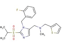 1-[1-(2-fluorobenzyl)-2-(isopropylsulfonyl)-1H-imidazol-5-yl]-N-methyl-N-(2-thienylmethyl)methanamine