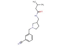 N-{[1-(3-cyanobenzyl)pyrrolidin-3-yl]methyl}-3-methylbutanamide