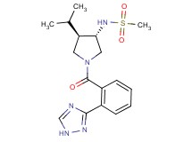 N-{(3S*,4R*)-4-isopropyl-1-[2-(1H-1,2,4-triazol-3-yl)benzoyl]pyrrolidin-3-yl}methanesulfonamide