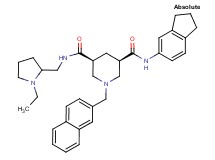 (3R,5S)-N-(2,3-dihydro-1H-inden-5-yl)-N'-[(1-ethyl-2-pyrrolidinyl)methyl]-1-(2-naphthylmethyl)-3,5-piperidinedicarboxamide