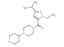 1-[(1-ethyl-3-isopropyl-1H-pyrazol-5-yl)carbonyl]-4-(tetrahydro-2H-pyran-4-yl)piperazine