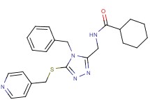 N-({4-benzyl-5-[(4-pyridinylmethyl)thio]-4H-1,2,4-triazol-3-yl}methyl)cyclohexanecarboxamide