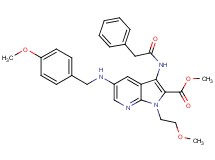 methyl 5-[(4-methoxybenzyl)amino]-1-(2-methoxyethyl)-3-[(phenylacetyl)amino]-1H-pyrrolo[2,3-b]pyridine-2-carboxylate