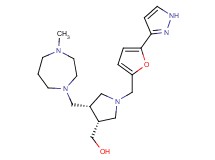 ((3R*,4R*)-4-[(4-methyl-1,4-diazepan-1-yl)methyl]-1-{[5-(1H-pyrazol-3-yl)-2-furyl]methyl}pyrrolidin-3-yl)methanol