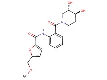 N-(2-{[(3S*,4S*)-3,4-dihydroxypiperidin-1-yl]carbonyl}phenyl)-5-(methoxymethyl)-2-furamide