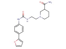 1-{2-[({[4-(2-furyl)phenyl]amino}carbonyl)amino]ethyl}piperidine-3-carboxamide