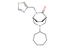 (1S*,5R*)-3-cycloheptyl-6-(1,3-thiazol-4-ylmethyl)-3,6-diazabicyclo[3.2.2]nonan-7-one