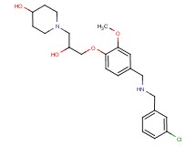 1-[3-(4-{[(3-chlorobenzyl)amino]methyl}-2-methoxyphenoxy)-2-hydroxypropyl]-4-piperidinol