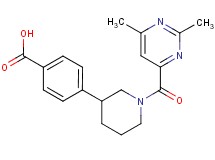 4-{1-[(2,6-dimethylpyrimidin-4-yl)carbonyl]piperidin-3-yl}benzoic acid