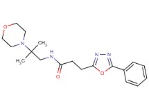 N-[2-methyl-2-(4-morpholinyl)propyl]-3-(5-phenyl-1,3,4-oxadiazol-2-yl)propanamide