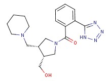 {(3R*,4R*)-4-(piperidin-1-ylmethyl)-1-[2-(1H-tetrazol-5-yl)benzoyl]pyrrolidin-3-yl}methanol