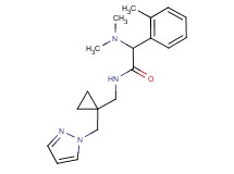2-(dimethylamino)-2-(2-methylphenyl)-N-{[1-(1H-pyrazol-1-ylmethyl)cyclopropyl]methyl}acetamide