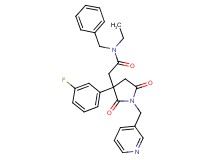 N-benzyl-N-ethyl-2-[3-(3-fluorophenyl)-2,5-dioxo-1-(3-pyridinylmethyl)-3-pyrrolidinyl]acetamide