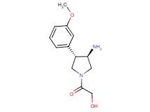 2-[(3R*,4S*)-3-amino-4-(3-methoxyphenyl)-1-pyrrolidinyl]-2-oxoethanol