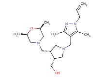 ((3R*,4S*)-1-[(1-allyl-3,5-dimethyl-1H-pyrazol-4-yl)methyl]-4-{[(2R*,6S*)-2,6-dimethylmorpholin-4-yl]methyl}pyrrolidin-3-yl)methanol