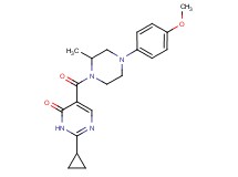 2-cyclopropyl-5-{[4-(4-methoxyphenyl)-2-methyl-1-piperazinyl]carbonyl}-4(3H)-pyrimidinone