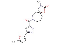 3-methyl-8-{[3-(5-methyl-2-furyl)-1H-pyrazol-5-yl]carbonyl}-1-oxa-3,8-diazaspiro[4.6]undecan-2-one