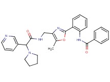 N-{2-[5-methyl-4-({[3-pyridinyl(1-pyrrolidinyl)acetyl]amino}methyl)-1,3-oxazol-2-yl]phenyl}benzamide