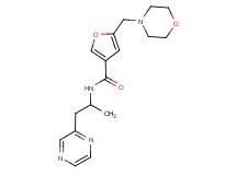 N-[1-methyl-2-(2-pyrazinyl)ethyl]-5-(4-morpholinylmethyl)-3-furamide