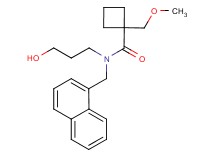 N-(3-hydroxypropyl)-1-(methoxymethyl)-N-(1-naphthylmethyl)cyclobutanecarboxamide