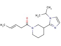 3-(1-isopropyl-1H-imidazol-2-yl)-1-[(3E)-3-pentenoyl]piperidine