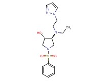 (3S*,4S*)-4-{ethyl[2-(1H-pyrazol-1-yl)ethyl]amino}-1-(phenylsulfonyl)-3-pyrrolidinol