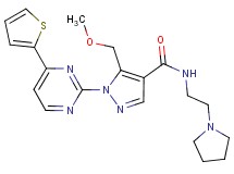 5-(methoxymethyl)-N-[2-(1-pyrrolidinyl)ethyl]-1-[4-(2-thienyl)-2-pyrimidinyl]-1H-pyrazole-4-carboxamide