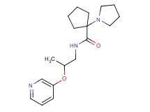 N-[2-(pyridin-3-yloxy)propyl]-1-pyrrolidin-1-ylcyclopentanecarboxamide