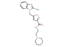 5-[(2-methyl-1H-benzimidazol-1-yl)methyl]-N-[2-(1-piperidinyl)ethyl]-3-isoxazolecarboxamide