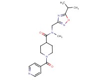 1-isonicotinoyl-N-[(5-isopropyl-1,2,4-oxadiazol-3-yl)methyl]-N-methyl-4-piperidinecarboxamide
