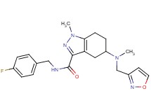 N-(4-fluorobenzyl)-5-[(3-isoxazolylmethyl)(methyl)amino]-1-methyl-4,5,6,7-tetrahydro-1H-indazole-3-carboxamide
