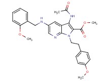 methyl 3-(acetylamino)-5-[(2-methoxybenzyl)amino]-1-[2-(4-methoxyphenyl)ethyl]-1H-pyrrolo[2,3-b]pyridine-2-carboxylate
