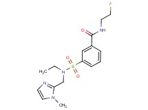 3-({ethyl[(1-methyl-1H-imidazol-2-yl)methyl]amino}sulfonyl)-N-(2-fluoroethyl)benzamide