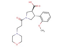 (3S*,4R*)-4-(2-methoxyphenyl)-1-(3-morpholin-4-ylpropanoyl)pyrrolidine-3-carboxylic acid