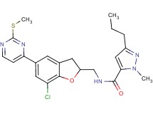 N-({7-chloro-5-[2-(methylthio)-4-pyrimidinyl]-2,3-dihydro-1-benzofuran-2-yl}methyl)-1-methyl-3-propyl-1H-pyrazole-5-carboxamide