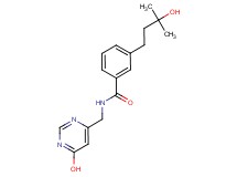 3-(3-hydroxy-3-methylbutyl)-N-[(6-hydroxy-4-pyrimidinyl)methyl]benzamide