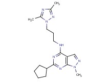 6-cyclopentyl-N-[3-(3,5-dimethyl-1H-1,2,4-triazol-1-yl)propyl]-1-methyl-1H-pyrazolo[3,4-d]pyrimidin-4-amine