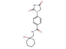 4-(2,4-dioxo-1-imidazolidinyl)-N-[(1-hydroxycyclohexyl)methyl]benzamide