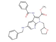 methyl 3-(benzoylamino)-5-(benzylamino)-1-(tetrahydro-2-furanylmethyl)-1H-pyrrolo[2,3-b]pyridine-2-carboxylate