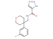 N-{[4-(3-fluorophenyl)tetrahydro-2H-pyran-4-yl]methyl}-1H-1,2,3-triazole-5-carboxamide
