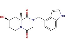 (8R*,9aS*)-8-hydroxy-2-(1H-indol-4-ylmethyl)tetrahydro-2H-pyrido[1,2-a]pyrazine-1,4(3H,6H)-dione