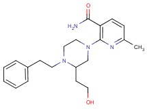 2-[3-(2-hydroxyethyl)-4-(2-phenylethyl)-1-piperazinyl]-6-methylnicotinamide