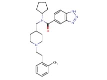 N-cyclopentyl-N-({1-[2-(2-methylphenyl)ethyl]-4-piperidinyl}methyl)-1H-1,2,3-benzotriazole-5-carboxamide