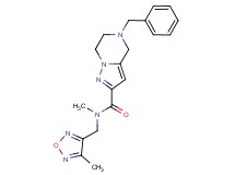 5-benzyl-N-methyl-N-[(4-methyl-1,2,5-oxadiazol-3-yl)methyl]-4,5,6,7-tetrahydropyrazolo[1,5-a]pyrazine-2-carboxamide