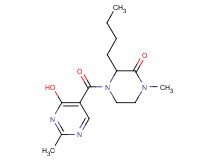 3-butyl-4-[(4-hydroxy-2-methylpyrimidin-5-yl)carbonyl]-1-methylpiperazin-2-one