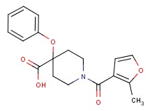 1-(2-methyl-3-furoyl)-4-phenoxypiperidine-4-carboxylic acid