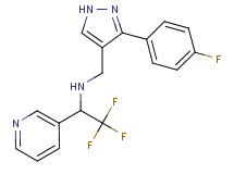 2,2,2-trifluoro-N-{[3-(4-fluorophenyl)-1H-pyrazol-4-yl]methyl}-1-pyridin-3-ylethanamine