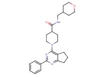 1-(2-phenyl-6,7-dihydro-5H-cyclopenta[d]pyrimidin-4-yl)-N-(tetrahydro-2H-pyran-4-ylmethyl)-4-piperidinecarboxamide