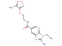 2-amino-3-ethyl-N-{2-[(4-methyl-1,2,5-oxadiazol-3-yl)oxy]ethyl}-3H-imidazo[4,5-b]pyridine-6-carboxamide